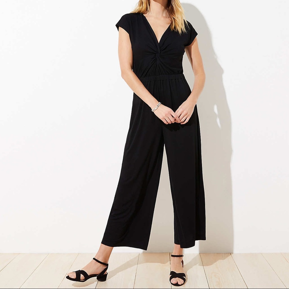 Loft Twist Front Cap Sleeve Jumpsuit